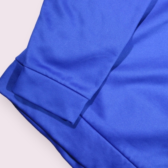 Nike Dri-Fit Men’s L Blue 1/4 Zip Fleece Pullover Sweatshirt Black Swoosh - Picture 2 of 8